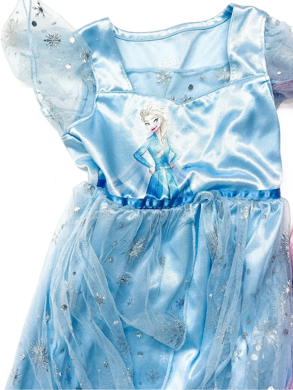 Disney Frozen Elsa Blue Tulle Nightgown Princess Pink Cinderella Bundle Lot of 2 - Picture 2 of 4